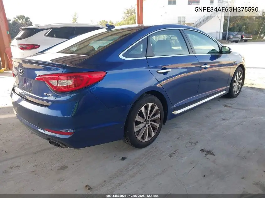 5NPE34AF6GH375590 2016 Hyundai Sonata Sport