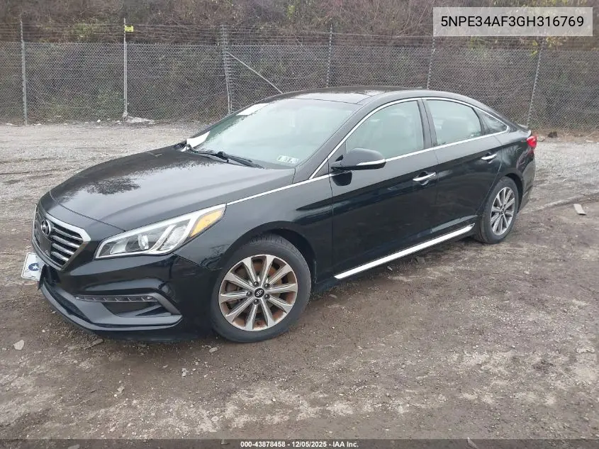 5NPE34AF3GH316769 2016 Hyundai Sonata Limited