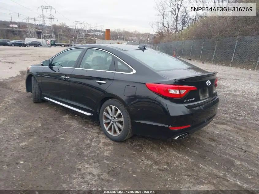 5NPE34AF3GH316769 2016 Hyundai Sonata Limited