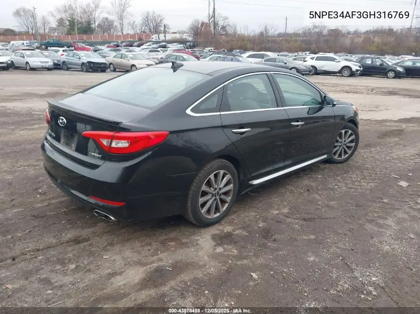 5NPE34AF3GH316769 2016 Hyundai Sonata Limited