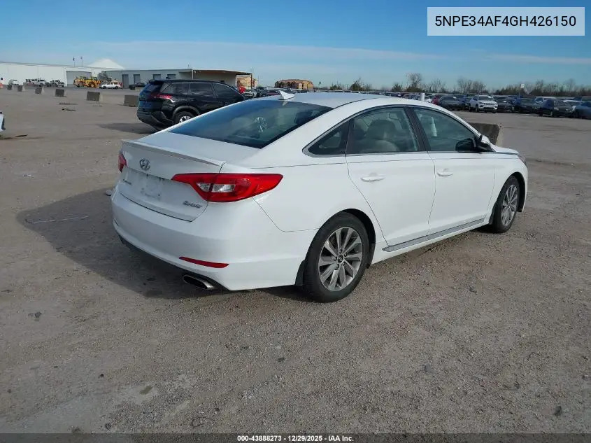 5NPE34AF4GH426150 2016 Hyundai Sonata Sport
