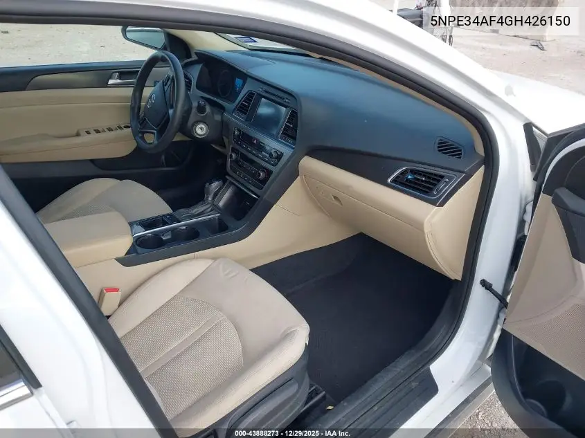 5NPE34AF4GH426150 2016 Hyundai Sonata Sport