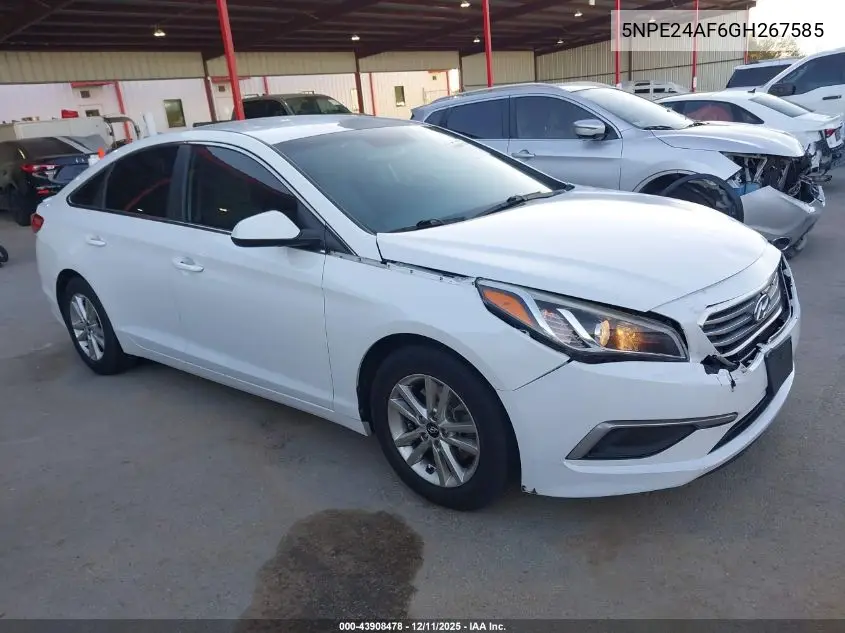 5NPE24AF6GH267585 2016 Hyundai Sonata Se