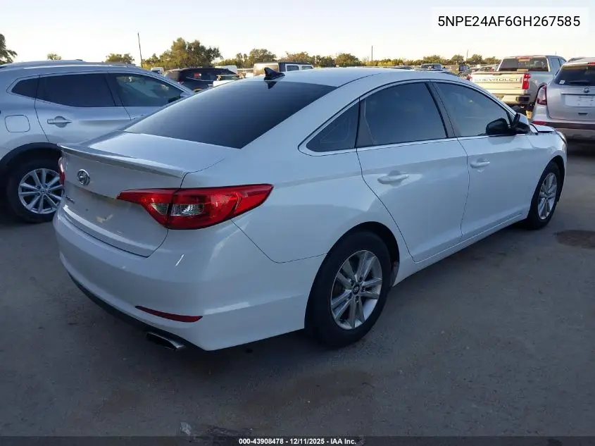5NPE24AF6GH267585 2016 Hyundai Sonata Se