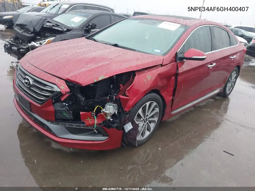 5NPE34AF6GH400407 2016 Hyundai Sonata Sport