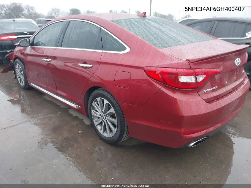 5NPE34AF6GH400407 2016 Hyundai Sonata Sport