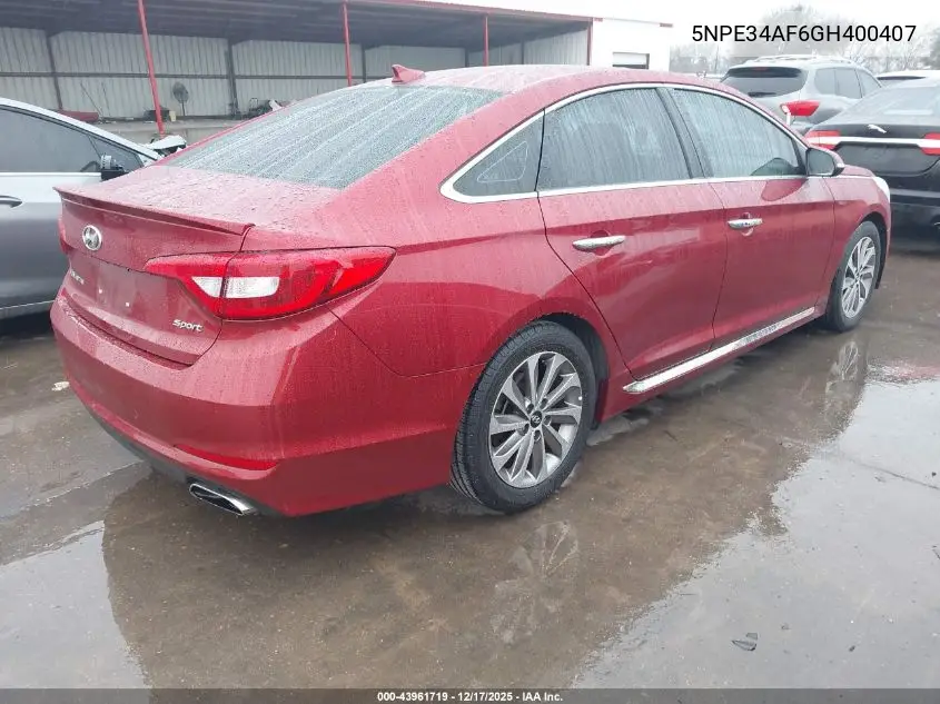 5NPE34AF6GH400407 2016 Hyundai Sonata Sport