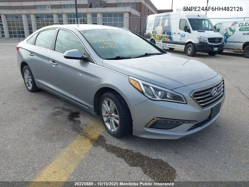 5NPE24AF6HH482126 2017 Hyundai Sonata Gl