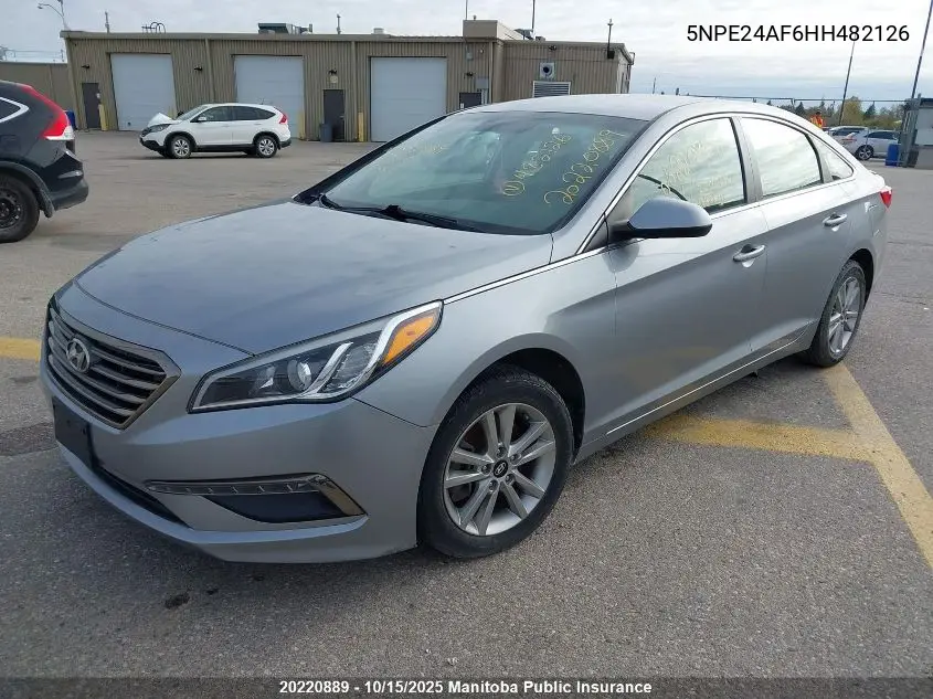 5NPE24AF6HH482126 2017 Hyundai Sonata Gl