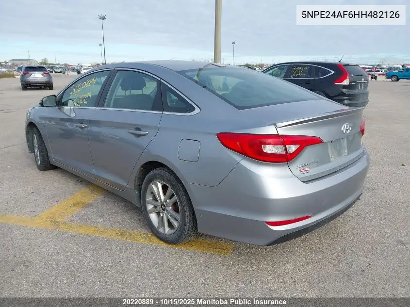 5NPE24AF6HH482126 2017 Hyundai Sonata Gl