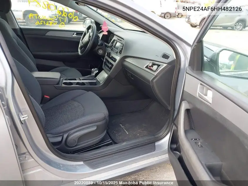 5NPE24AF6HH482126 2017 Hyundai Sonata Gl