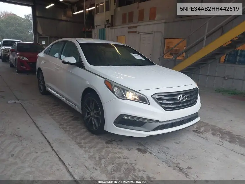 5NPE34AB2HH442619 2017 Hyundai Sonata Sport 2.0T