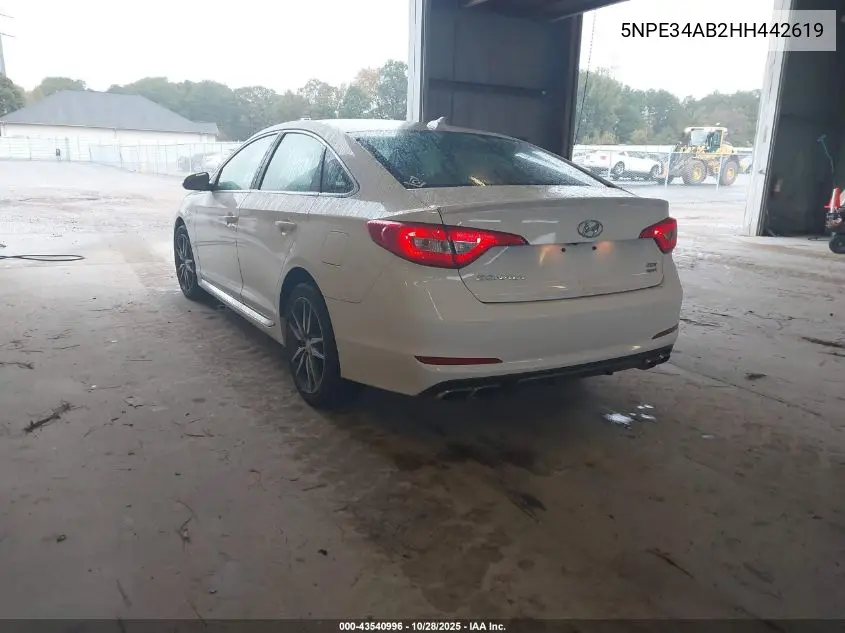 5NPE34AB2HH442619 2017 Hyundai Sonata Sport 2.0T