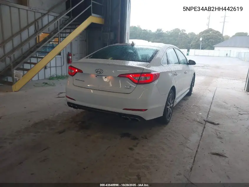 5NPE34AB2HH442619 2017 Hyundai Sonata Sport 2.0T