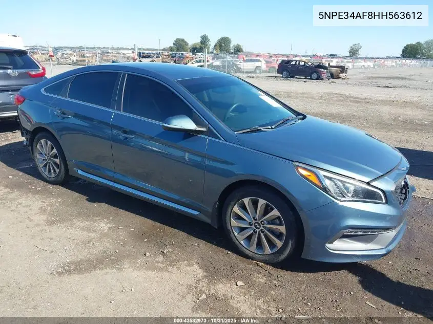 5NPE34AF8HH563612 2017 Hyundai Sonata Sport