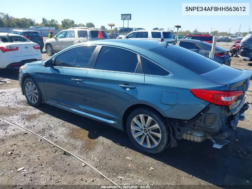5NPE34AF8HH563612 2017 Hyundai Sonata Sport