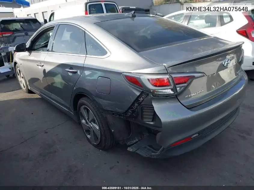 KMHE34L32HA075648 2017 Hyundai Sonata Hybrid Limited