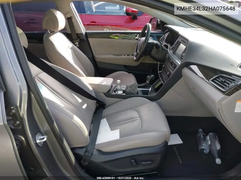 KMHE34L32HA075648 2017 Hyundai Sonata Hybrid Limited