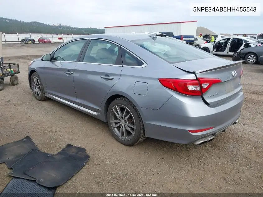 5NPE34AB5HH455543 2017 Hyundai Sonata Sport 2.0T