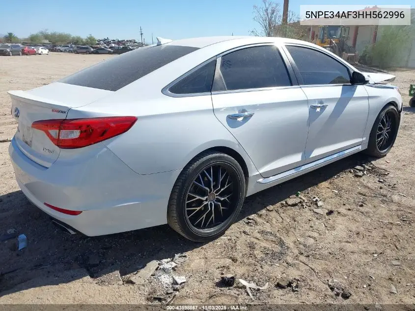 5NPE34AF3HH562996 2017 Hyundai Sonata Limited