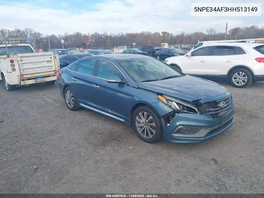 5NPE34AF3HH513149 2017 Hyundai Sonata Sport
