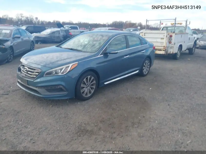 5NPE34AF3HH513149 2017 Hyundai Sonata Sport