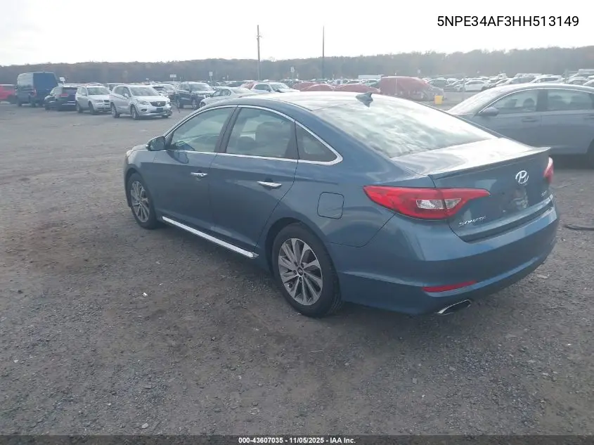 5NPE34AF3HH513149 2017 Hyundai Sonata Sport