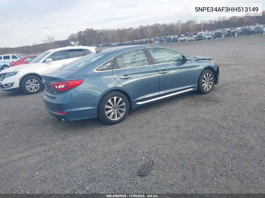 5NPE34AF3HH513149 2017 Hyundai Sonata Sport