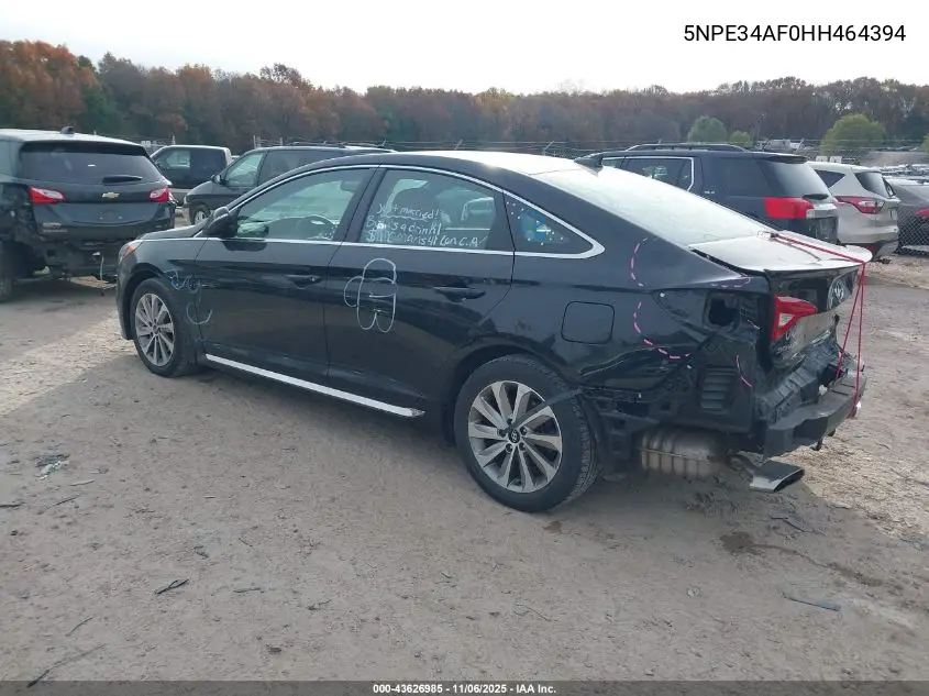 5NPE34AF0HH464394 2017 Hyundai Sonata Sport