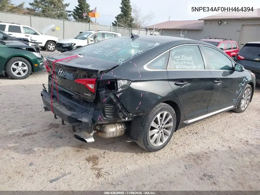 5NPE34AF0HH464394 2017 Hyundai Sonata Sport