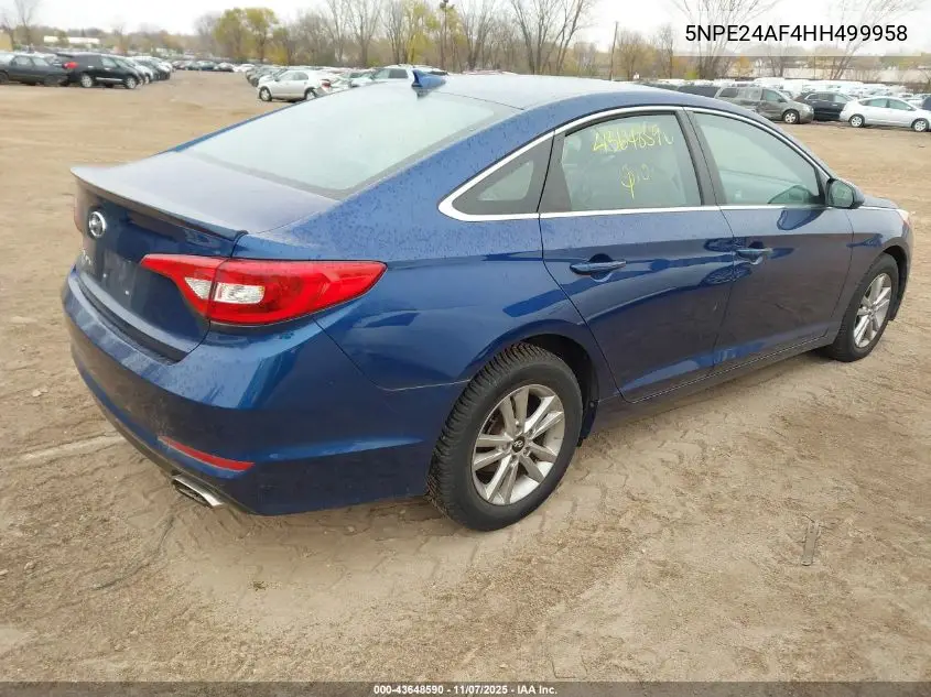 5NPE24AF4HH499958 2017 Hyundai Sonata Se