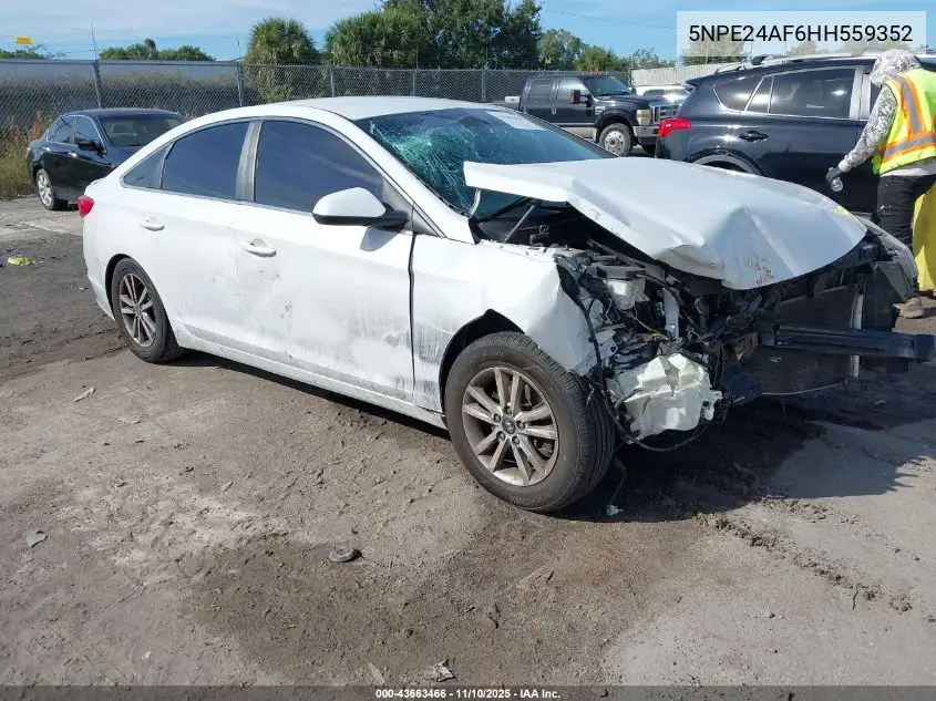 5NPE24AF6HH559352 2017 Hyundai Sonata