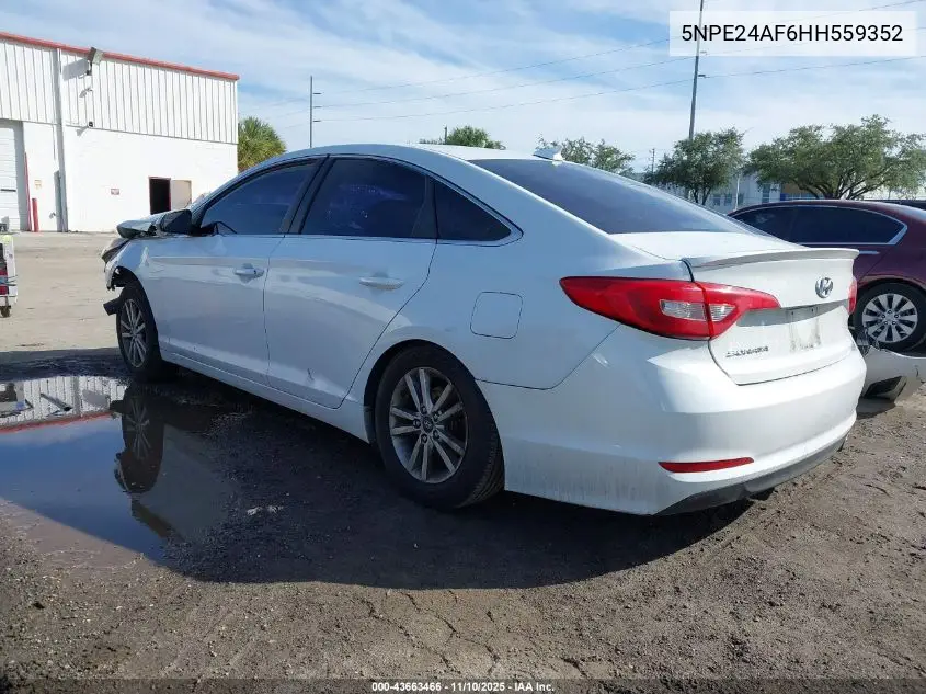 5NPE24AF6HH559352 2017 Hyundai Sonata