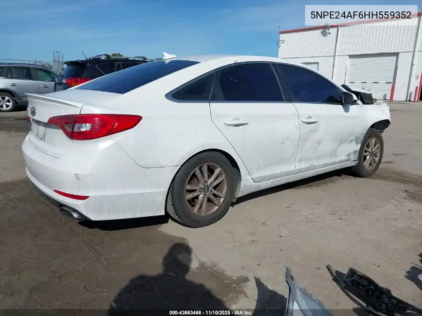 5NPE24AF6HH559352 2017 Hyundai Sonata