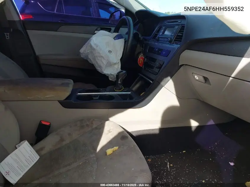 5NPE24AF6HH559352 2017 Hyundai Sonata
