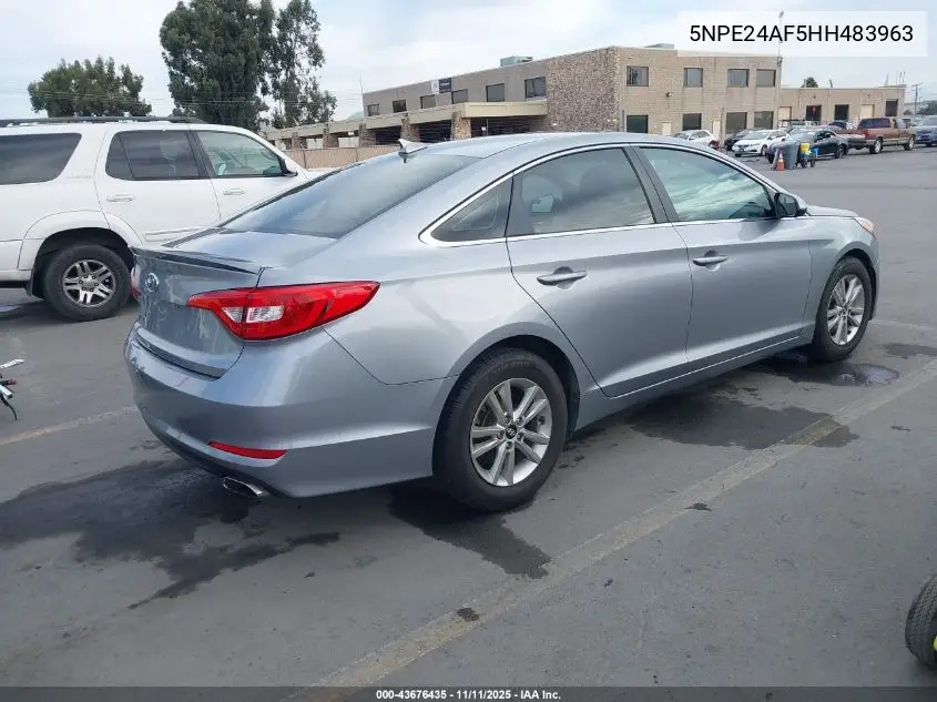 5NPE24AF5HH483963 2017 Hyundai Sonata Se