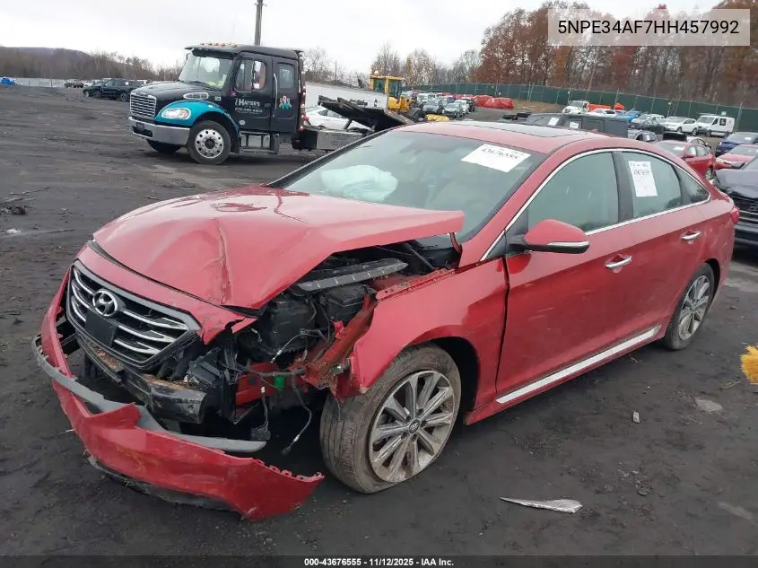5NPE34AF7HH457992 2017 Hyundai Sonata Limited