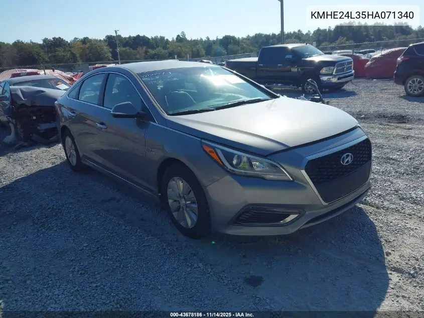 KMHE24L35HA071340 2017 Hyundai Sonata Hybrid Se