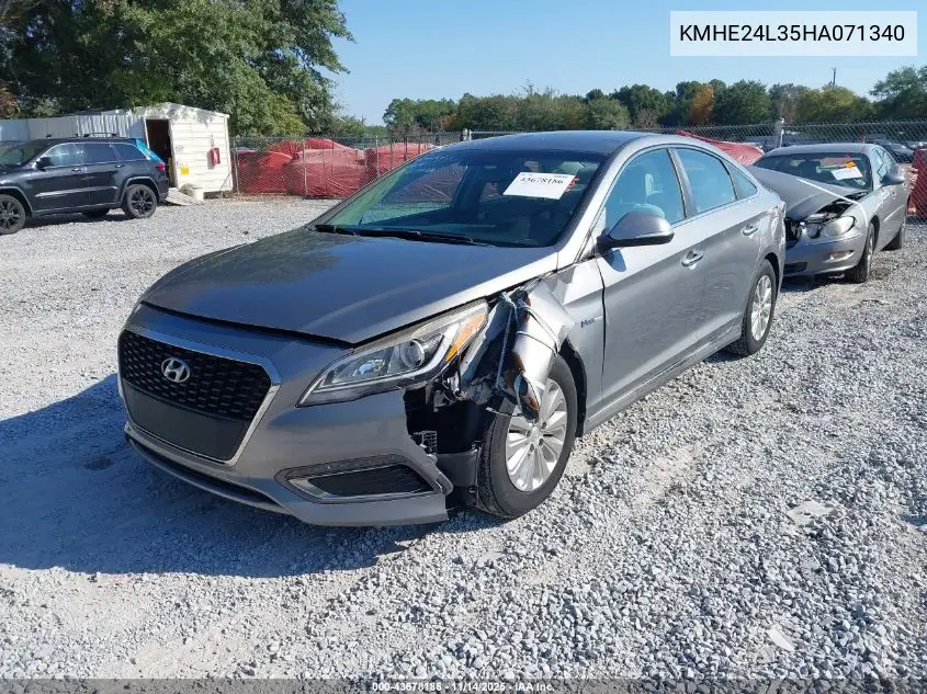 KMHE24L35HA071340 2017 Hyundai Sonata Hybrid Se