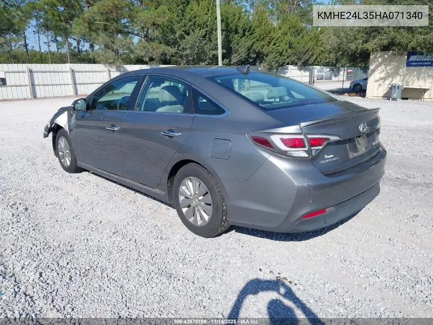 KMHE24L35HA071340 2017 Hyundai Sonata Hybrid Se