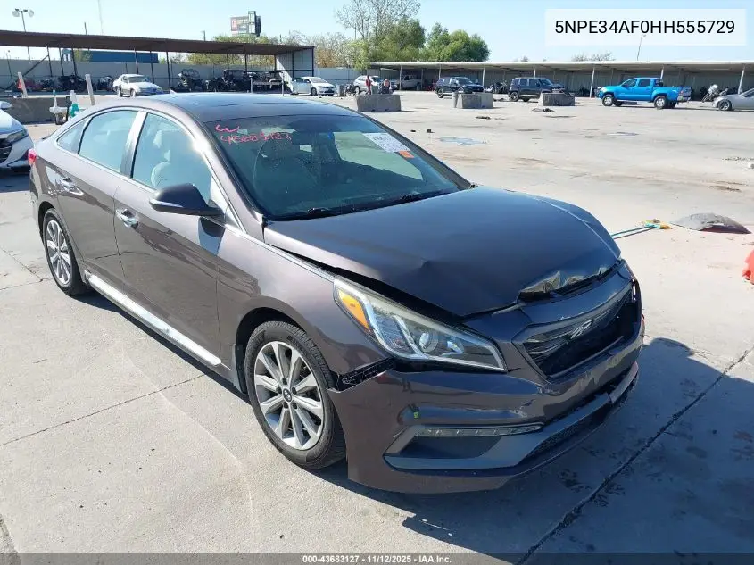 5NPE34AF0HH555729 2017 Hyundai Sonata Limited