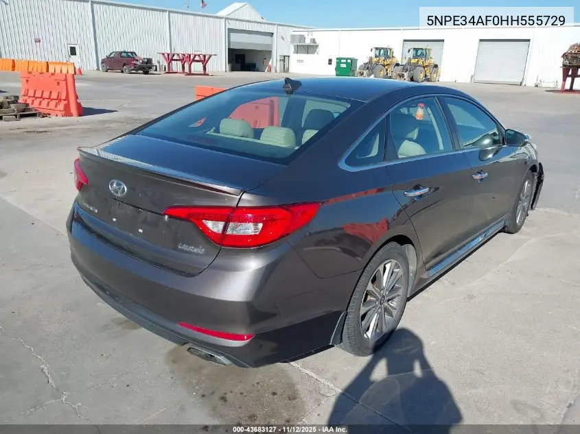 5NPE34AF0HH555729 2017 Hyundai Sonata Limited