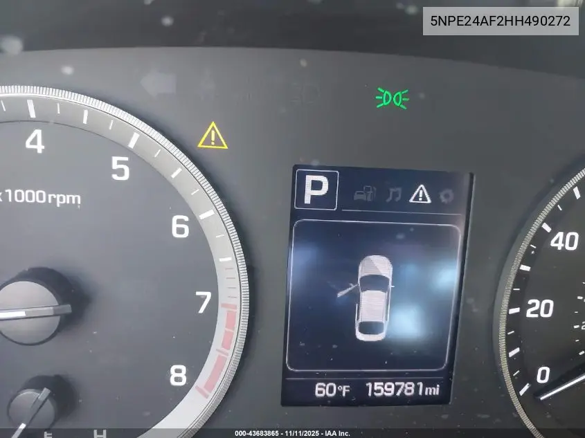 5NPE24AF2HH490272 2017 Hyundai Sonata