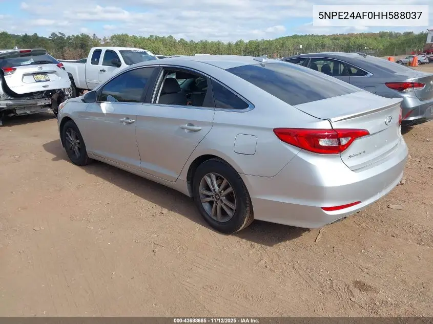 5NPE24AF0HH588037 2017 Hyundai Sonata