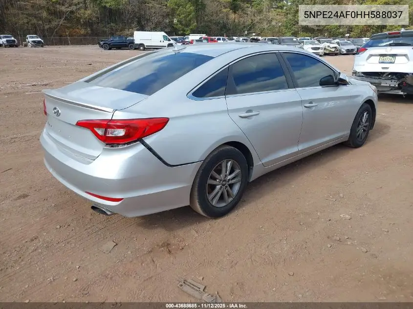 5NPE24AF0HH588037 2017 Hyundai Sonata