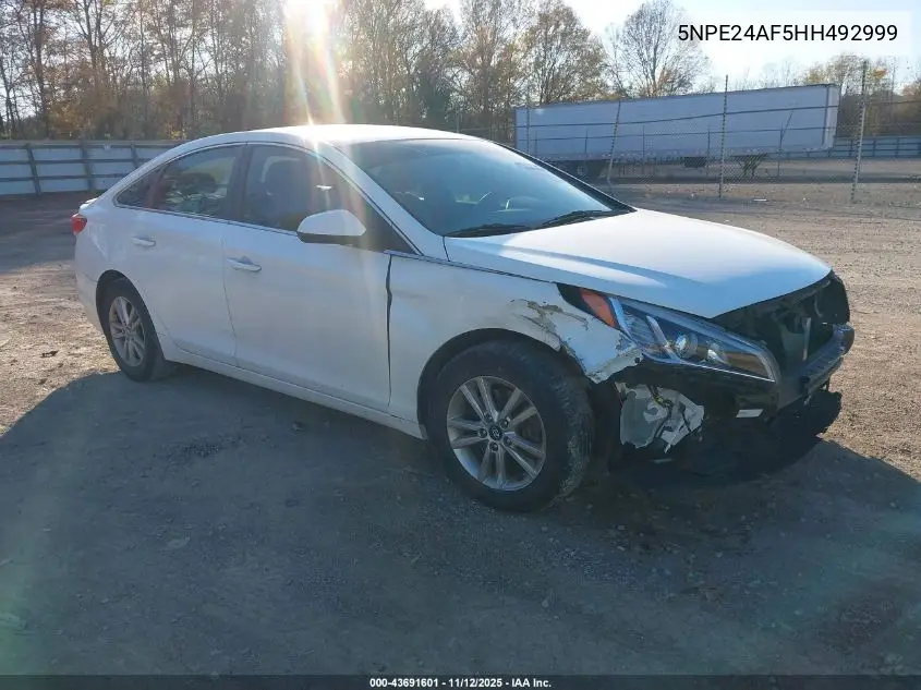 5NPE24AF5HH492999 2017 Hyundai Sonata