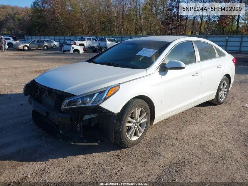 5NPE24AF5HH492999 2017 Hyundai Sonata
