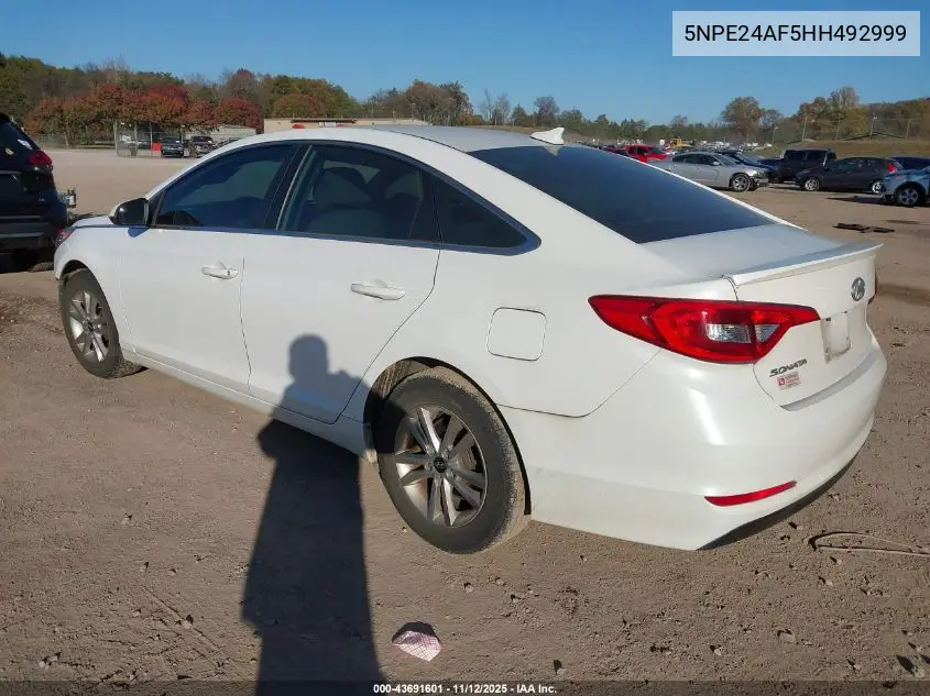 5NPE24AF5HH492999 2017 Hyundai Sonata