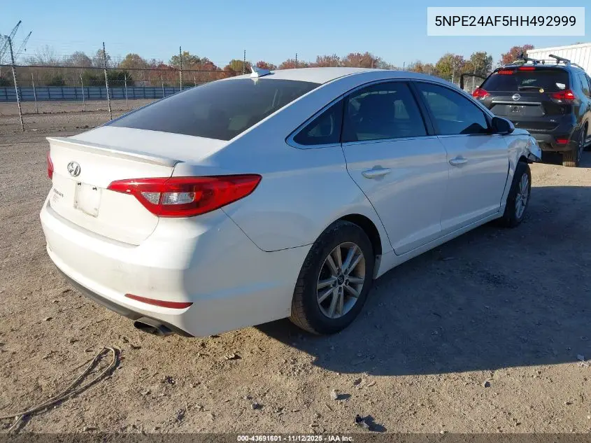 5NPE24AF5HH492999 2017 Hyundai Sonata