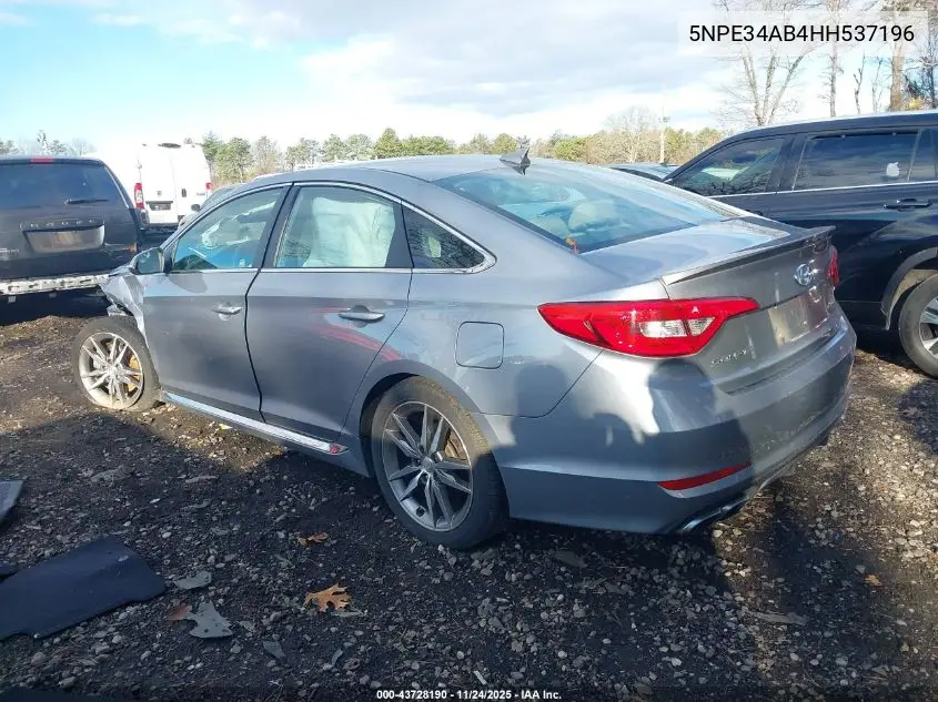 5NPE34AB4HH537196 2017 Hyundai Sonata Sport 2.0T
